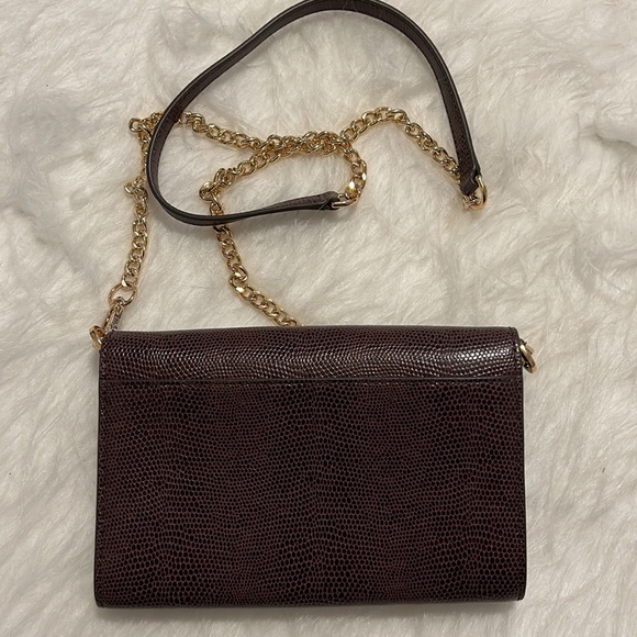 Tory Burch Emerson Embossed Lizard Chain Wallet - Picture 6 of 8